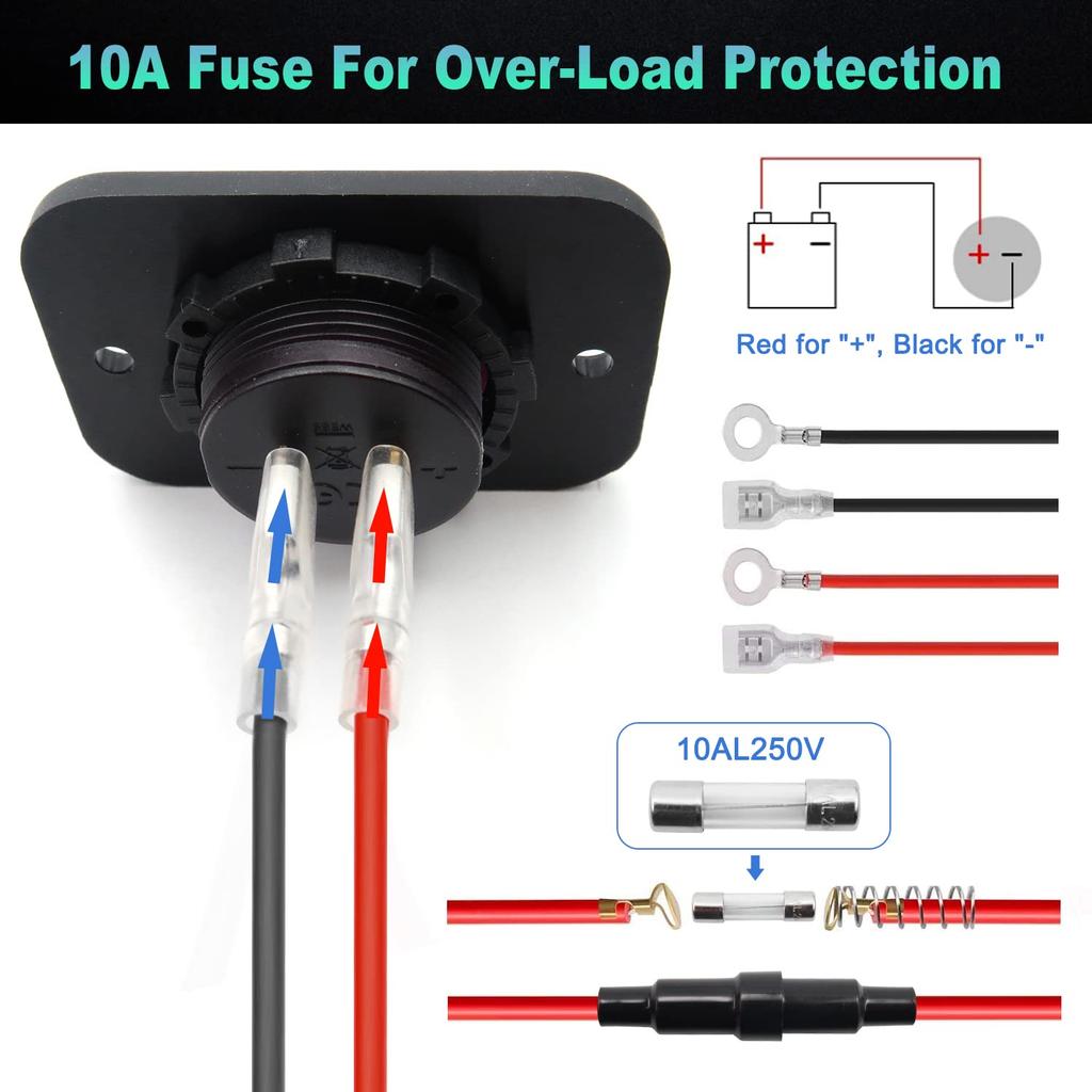 12 В 24 В постоянного тока, светодиодный автомобильный цифровой вольтметр, водонепроницаемый измеритель напряжения, тестер автомобильного аккумулятора с сенсорным переключателем, панелью дисплея с соединительным кабелем для автомобиля и т. д.