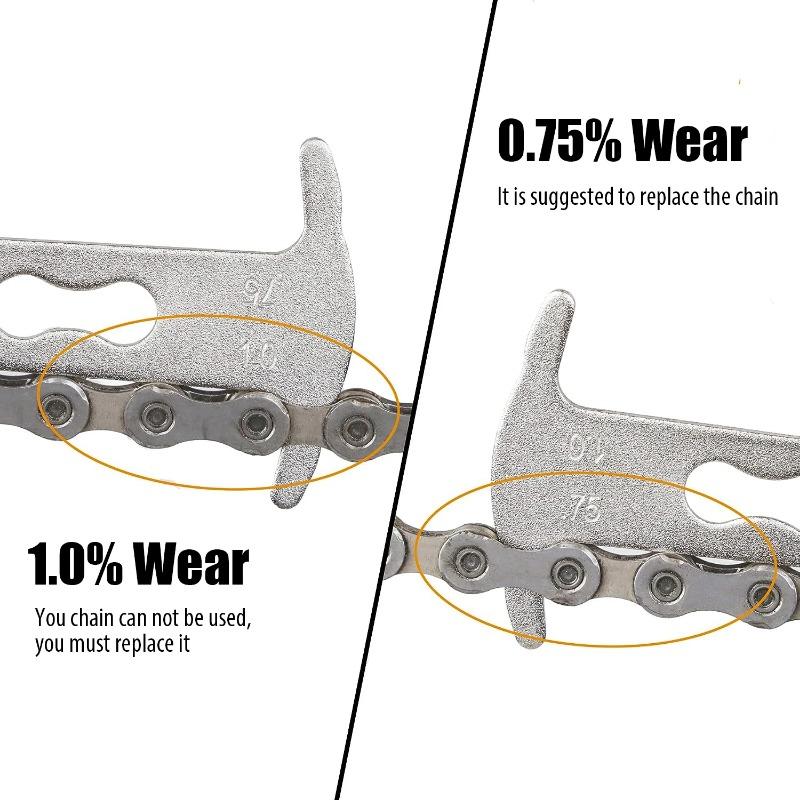 Индикатор износа цепи велосипеда, измерительный прибор для проверки цепи, линейка для шоссейного горного гибридного велосипеда