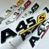 3D ABS Chrome Black Red Letters Car Trunk Badge Sticker For Mercedes Benz A45 AMG W177 W176 A45S Emblem  Auto Accessories
