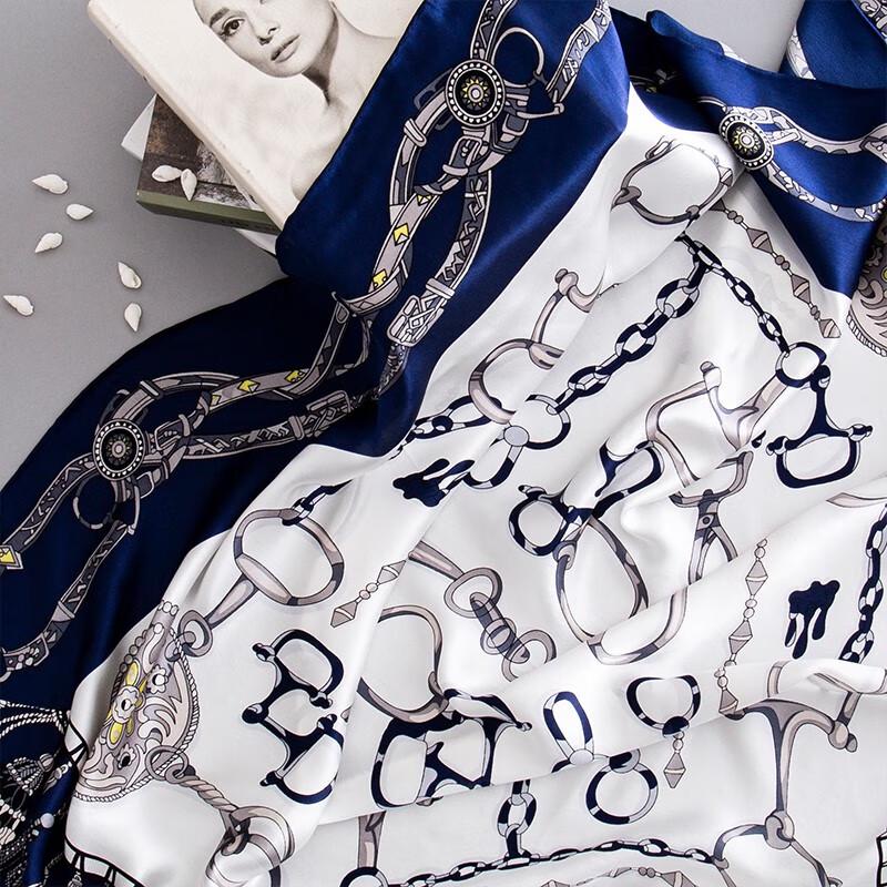 Hengyuanxiang 100% Mulberry Silk Square Scarf