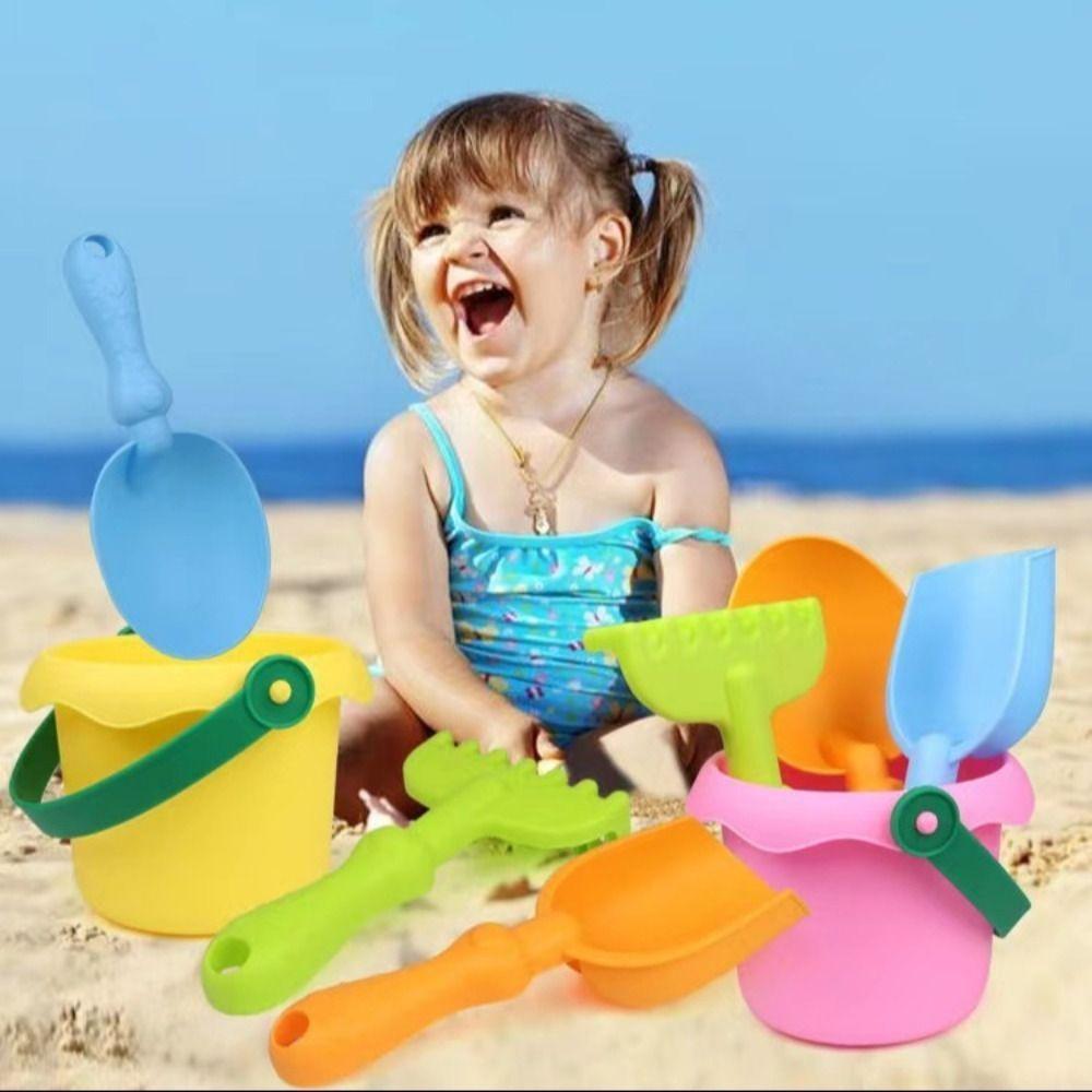 1 Set Shovel Beach Sand Play Toys Bucket Beach Play Toys Beach Bucket Toys Summer