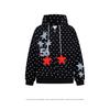Unisex Streetwear Hooded Zip-Up Sweatshirt With Star Print Loose Fit 2026 Casual Outerwear