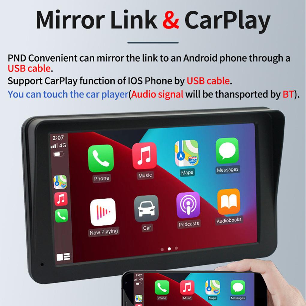Car MP5 Player Compatible For Carplay Wireless Stereo 7Inch Touchscreen Bluetooth-compatible 5.1 Hands-free
