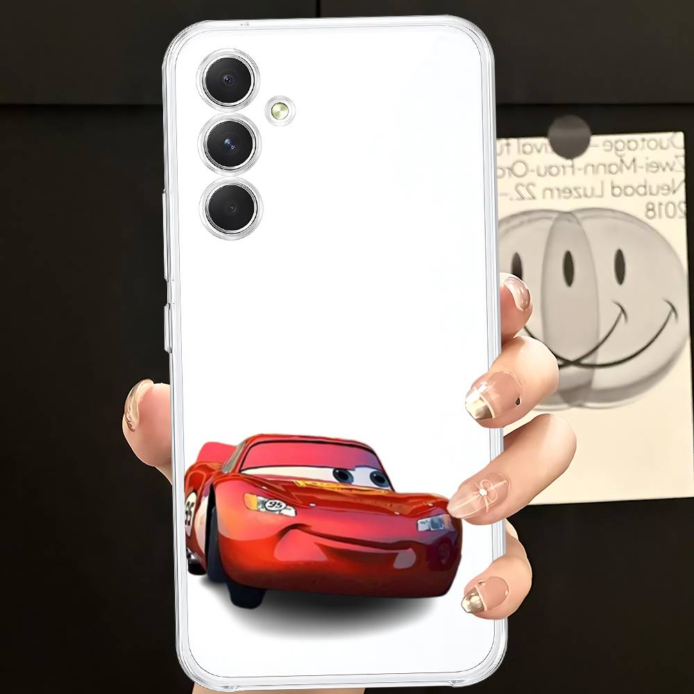 Cars L-Lightning M-McQueen HD Clear Transparent Phone Case For Samsung Galaxy A52,A12,A51,S24,S23,S22ULTRA,S21 Edge,S20LITE,Plus