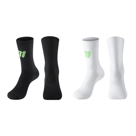 1 пара светоотражающих велоносков, дышащих, влагоотводящих, для мужчин и женщин, для походов, скалолазания, ночной езды, бега, светящиеся спортивные носки