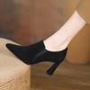 Модные женские босоножки 2024 Весна Новые дизайнерские туфли Острый носок Туфли на высоком каблуке Женские туфли-лодочки с острым носом