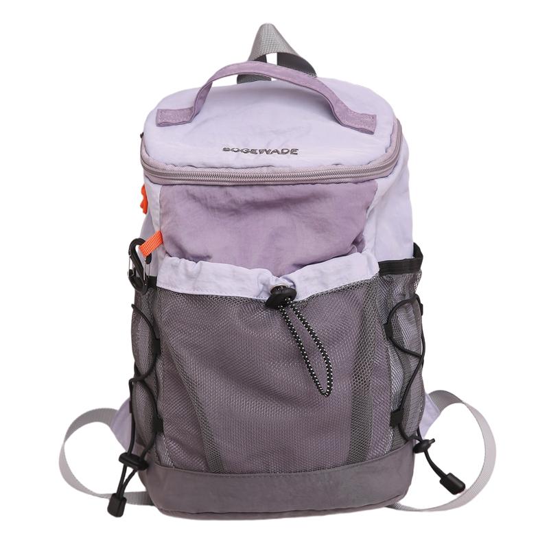 Outdoor Sports Bag Unisex Contrast Color Stitching Backpack Lightweight Travel Backpack