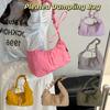 Lightweight Drawstring Bag Versatile Women's Shoulder Bag Korean Pleated Dumpling Bag Handbag