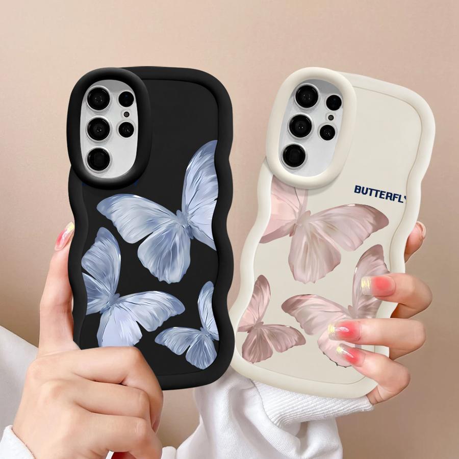 Case for Samsung Galaxy S20 FE S21 A25 A26 S24 S23 Plus S22 Ultra S25 Soft Phone Cover A35 A36 A54 A55 A24 A34 Printed Butterfly