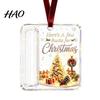 Christmas Decorative Cash Holder Acrylic Money Ornament, Xmas Holiday with Slot, Tree Hanging Gift Decoration Ornament