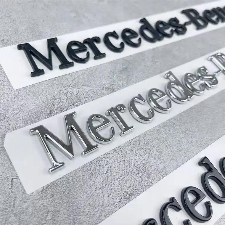 CQU1 3D ABS Car Badge Rear Trunk Body Sticker Emblem Decoration For Mercedes Benz AMG W108 W124 W126 W140 W205 W201