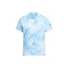 Футболка с коротким рукавом и принтом тай-дай для гольфа, женские топы, светло-голубой IK9809
