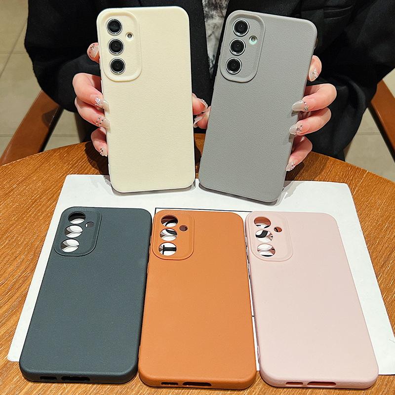 Чехол с текстурой кожи из ТПУ для Samsung Galaxy S26 S25 S24 S23 Ultra S22 S23 FE A57 A17 A56 A37 A15 A16 A25 A35 A55 5G Мягкая крышка