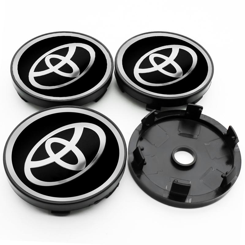 4 шт. 56+60 мм Наклейки-значки ступицы колеса автомобиля Центральные колпачки Покрытие диска Автоаксессуар Для Toyota Prado Yaris Hilux Verso Fortuner Supra