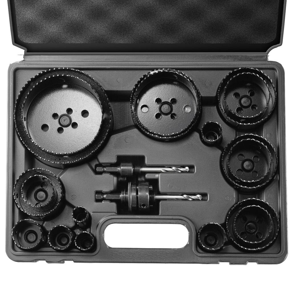 Hole Saw Kit, 18 PCS Saw Blades, 6 Drill Bits, 1 Hex Wrench, Bi Metal M42 Hole Saw Set with Carrying Case, General Purpose Size from 3/4" to 4-1/2",