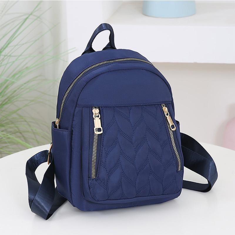 Высококачественный нейлоновый городской модный женский рюкзак большой вместимости на молнии в минималистичном повседневном стиле для студентов