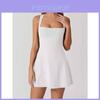 Sexy Slim Fit Tank Dress With Square Neck And Milk Silk Fabric For Summer