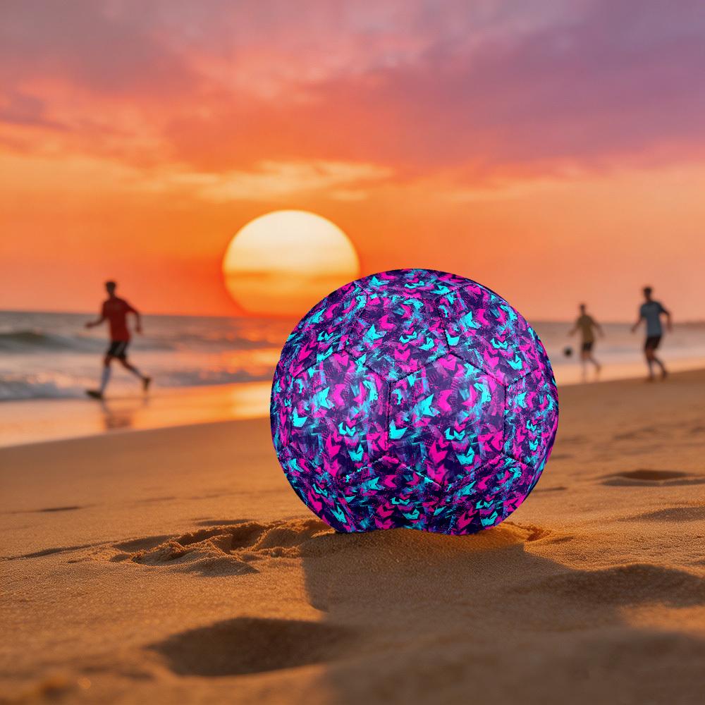 1pc Abstract Geometric Theme Soccer Ball Football, Size 5, Lightweight PVC, Outdoor Training Soccer Ball,Gift j60431