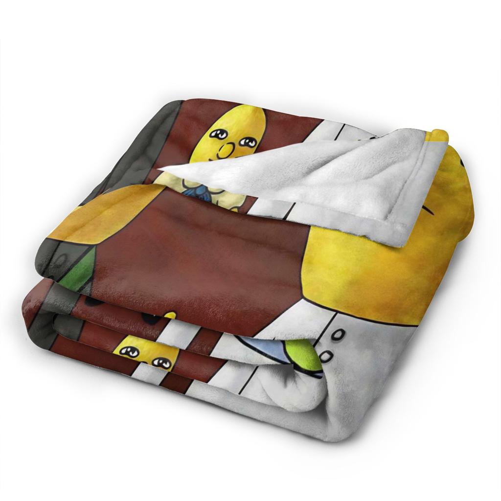 Lemongrab Unacceptable Flannel Blanket Spring Warm Soft Throw Blanket for Kids Adult Home Decor Graphic Bedspread Sofa Bed Cover
