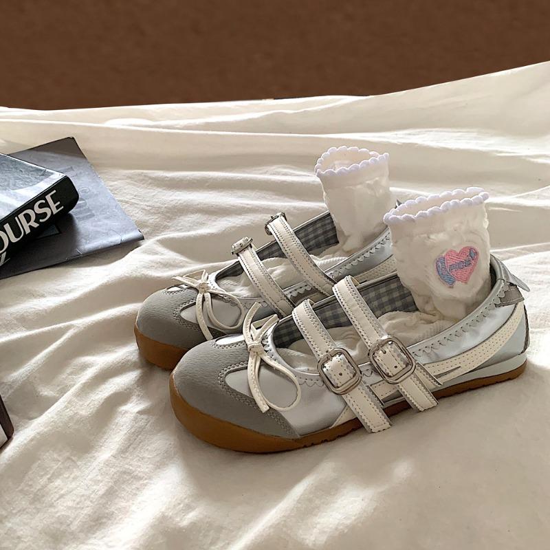 Cowhide Version~ Retro Mary Jane Single Shoes Women's Spring New Soft-soled Comfortable Ballet Flats Tide