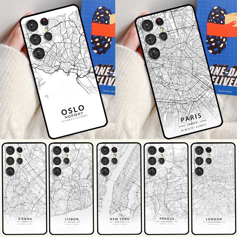 Чехол для телефона London Country Sketch City Map для Samsung Galaxy S25 Ultra S24 S23 Ultra S9 S10 S20 S21 S22 Plus S24 FE