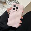 Глянцевый светло-розовый чехол с 3D-текстурой «пузырьки» для iPhone 17 Air 16 15 13 12 11 Pro Max 14 Plus, противоударный, из мягкого ТПУ, задняя крышка телефона