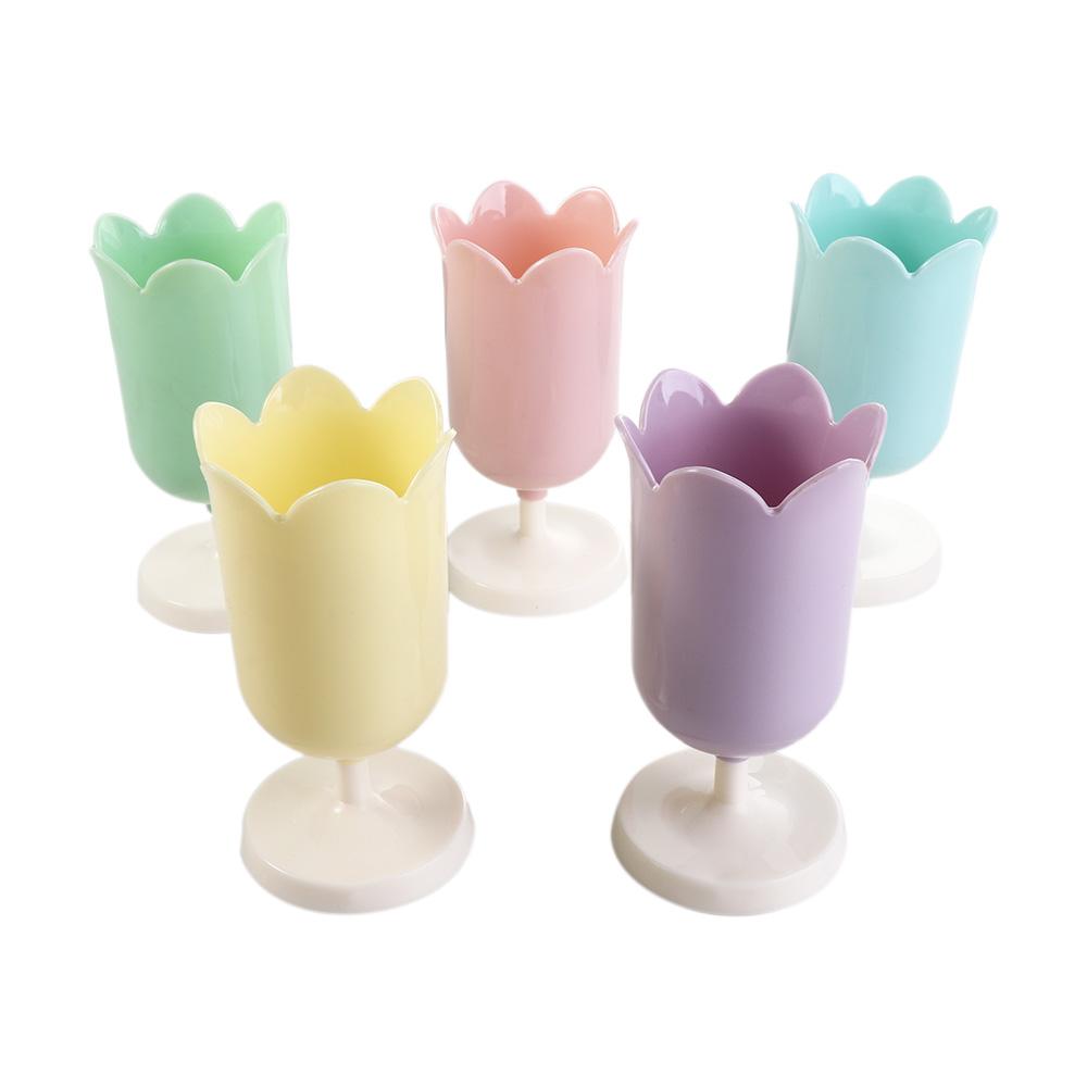 Пластиковый держатель для ручек в виде тюльпана для девочек, маленькая косметичка, школьные канцелярские принадлежности, органайзер, украшение для рабочего стола