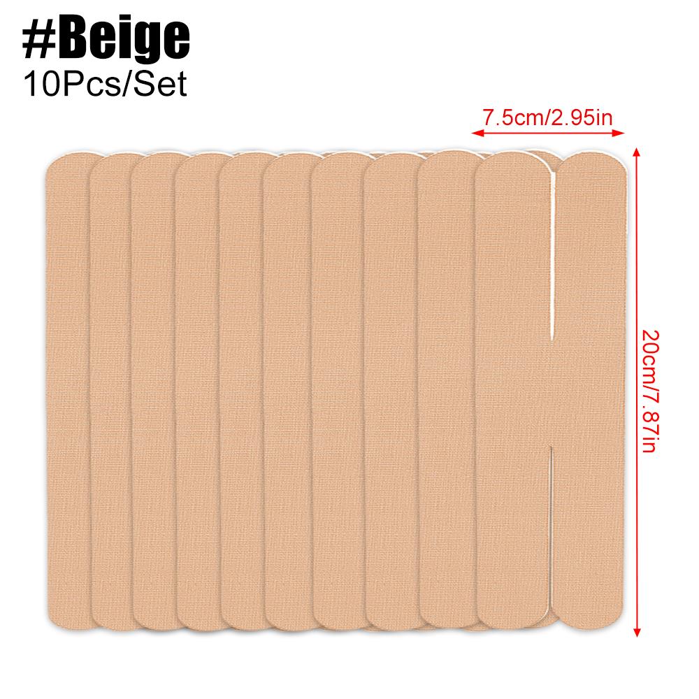 10 шт./набор Предварительно нарезанная кинезиологическая лента для лодыжки, колена, плеча, локтя, коленей для бега - Водостойкая и эластичная, дышащая, гипоаллергенная