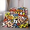 1pc Abstract Art Blanket Warm, Cozy, And Soft, Suitable for Sofas, Beds, Cars, And Office Use.Perfect for Camping And Travel, Making It a Great Gift f