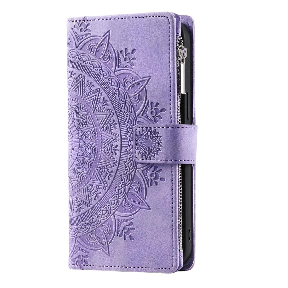 For Samsung Galaxy All Series for A Series,J Series,S Series,Note Series Embossed Design Flip Leather Zipper Wallet Handbag Case Cover