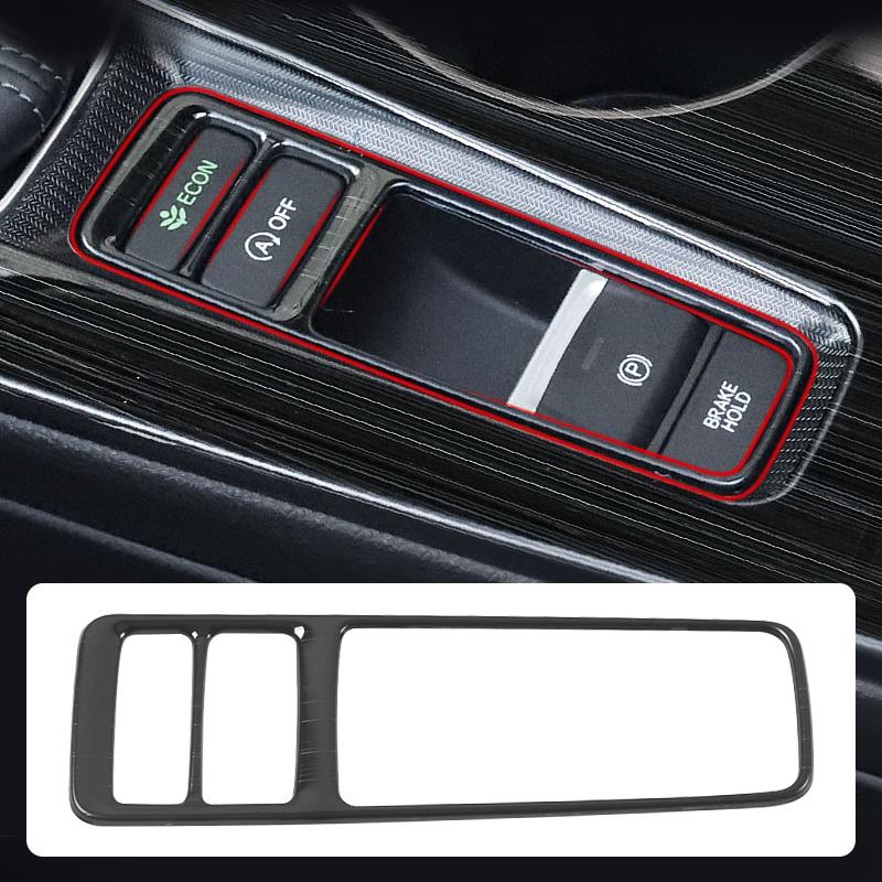 Для Honda Civic 11-го поколения 2022 2023, нержавеющая сталь, автомобильная кнопка переключения передач, кнопка парковки, панель, накладка, наклейка, крышка