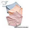 Flarixa High Waist Tummy Control Panties for Women Seamless Soft Lingerie Girls Briefs Solid Color Underpants Plus Size M-XXXXL