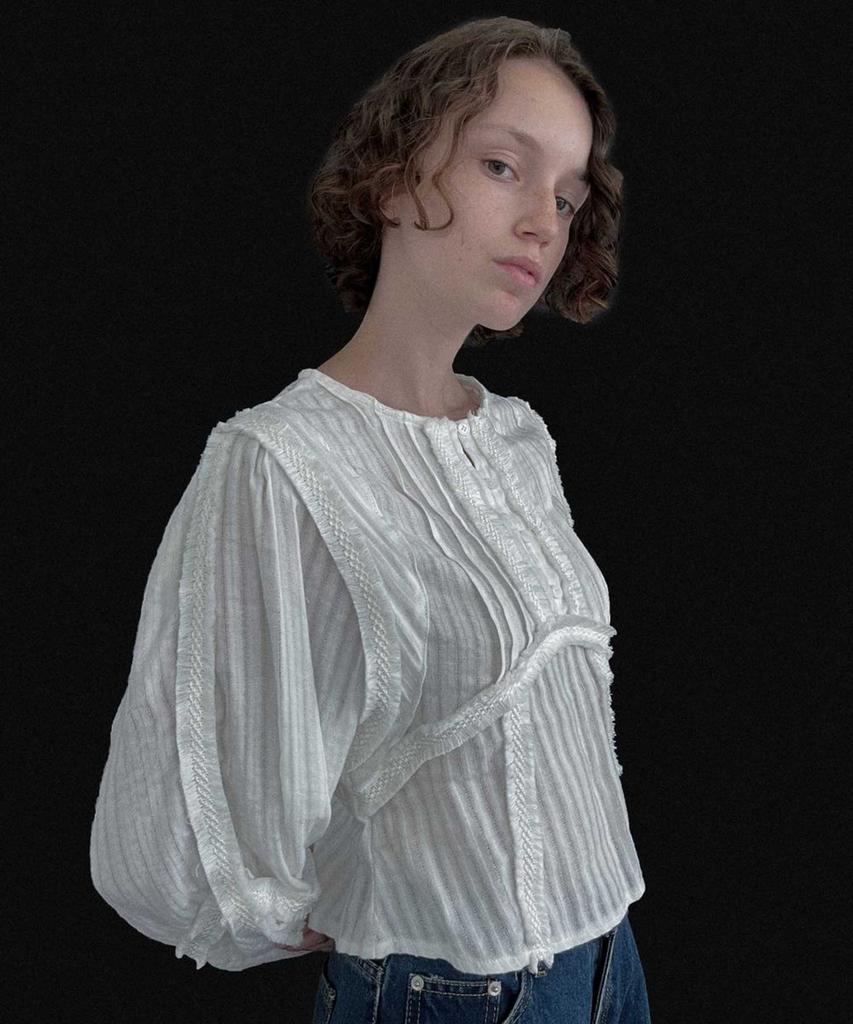 STUDIO SALT Блузка Ванесса с оборками_Слоновая кость