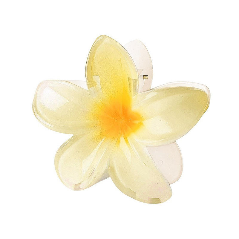 Independently packaged beach vacation egg flower claw clip hair accessory colorful flower hair claw plate hair ponytail top clip