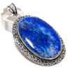 Ляпис-лазурь Ручной работы Украшение из серебра 925 пробы Подвеска 2,76" B3v04