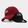 Spring Autumn Fashion Simple Letter Duck Tongue Hat Women's Trendy Embroidery Curved Eaves Corduroy Baseball Hat Outdoor Sunscreen Sun Hat