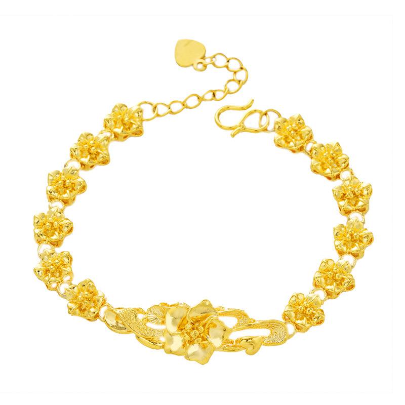 Euro Coin Flower Bracelet Jewelry for Women European and American Luxury High-end