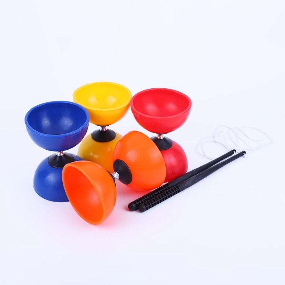 Leather Chinese Diabolo Bowl Shape Diabolo Toy Sensory Training Equipment Chinese Yo-yo Outdoor