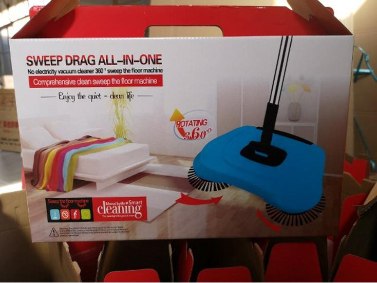 Многофункциональная бытовая швабра-пылесос с кнопочным управлением