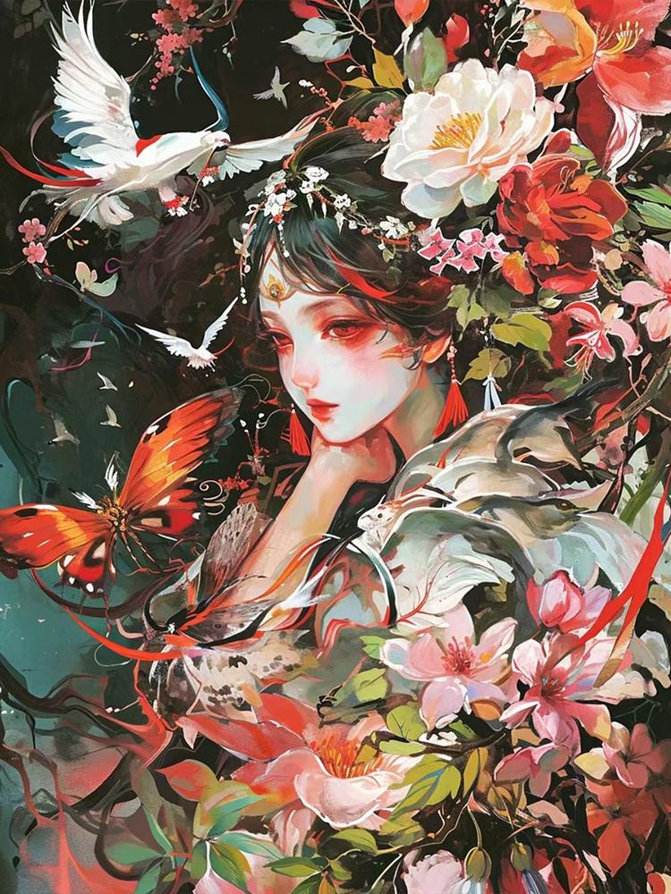 5D DIY Полная квадратная алмазная картина Новое поступление Мозаика Женщина Алмазная вышивка Полный комплект Портрет Стразы Картина Декорат