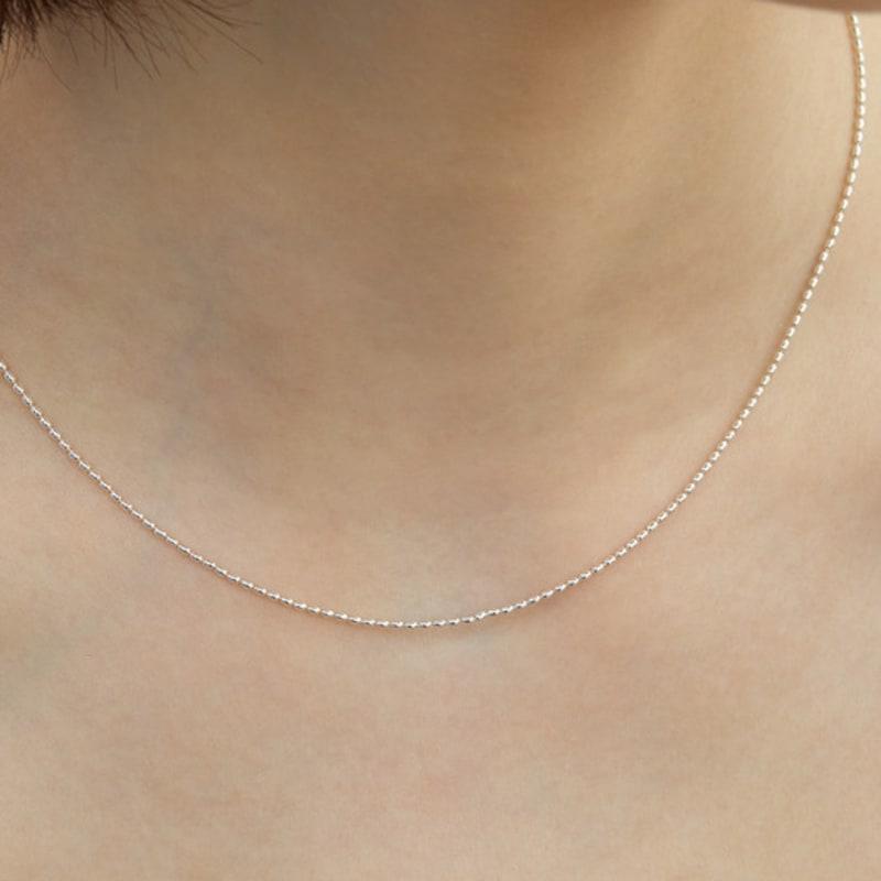 LUNNE Silver 925 Mini Egg Ball Necklace #LSN54