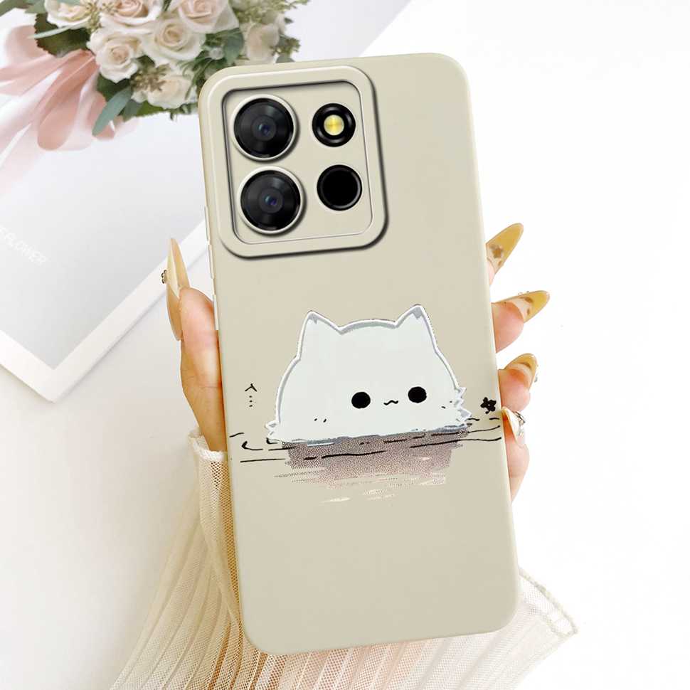 For itel A60 2022 Case Cute Rabbit Sunflower Silicone Soft ShockProof Back Cover For ITEL A 60 A60 ITELA60 Fundas Bumper Capas