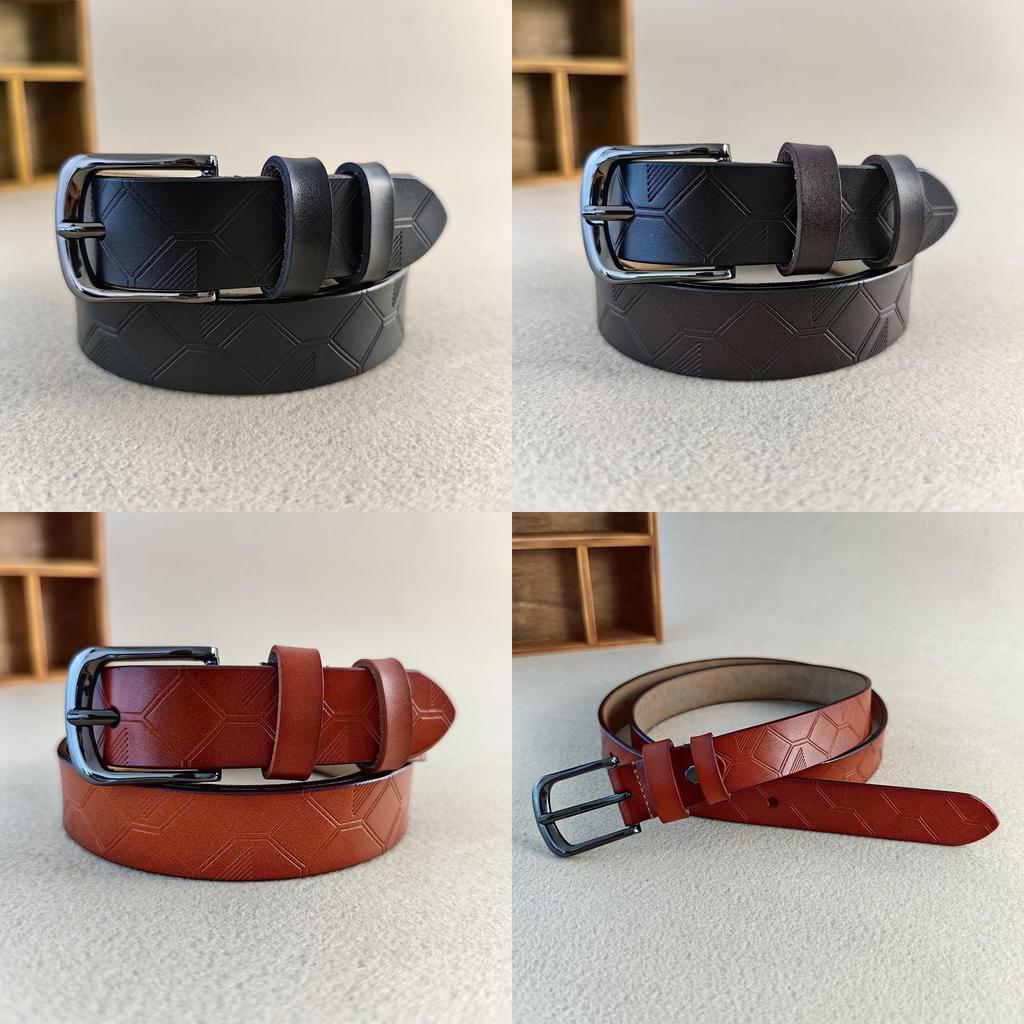 Leather Genuine Elegant Belt Women Alloy Pin Buckle Suitable Casual Outfits