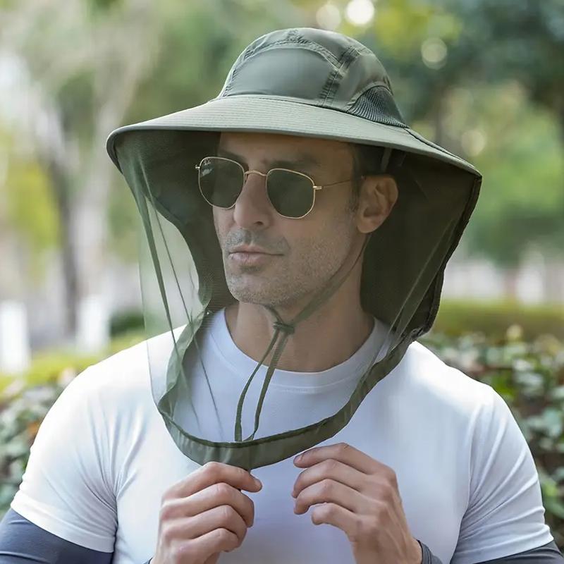 Женская и мужская шляпа от солнца, летняя шляпа-ведро для рыбалки с сеткой, для улицы, для работы, с широкими полями, для садоводства, доступно несколько вариантов