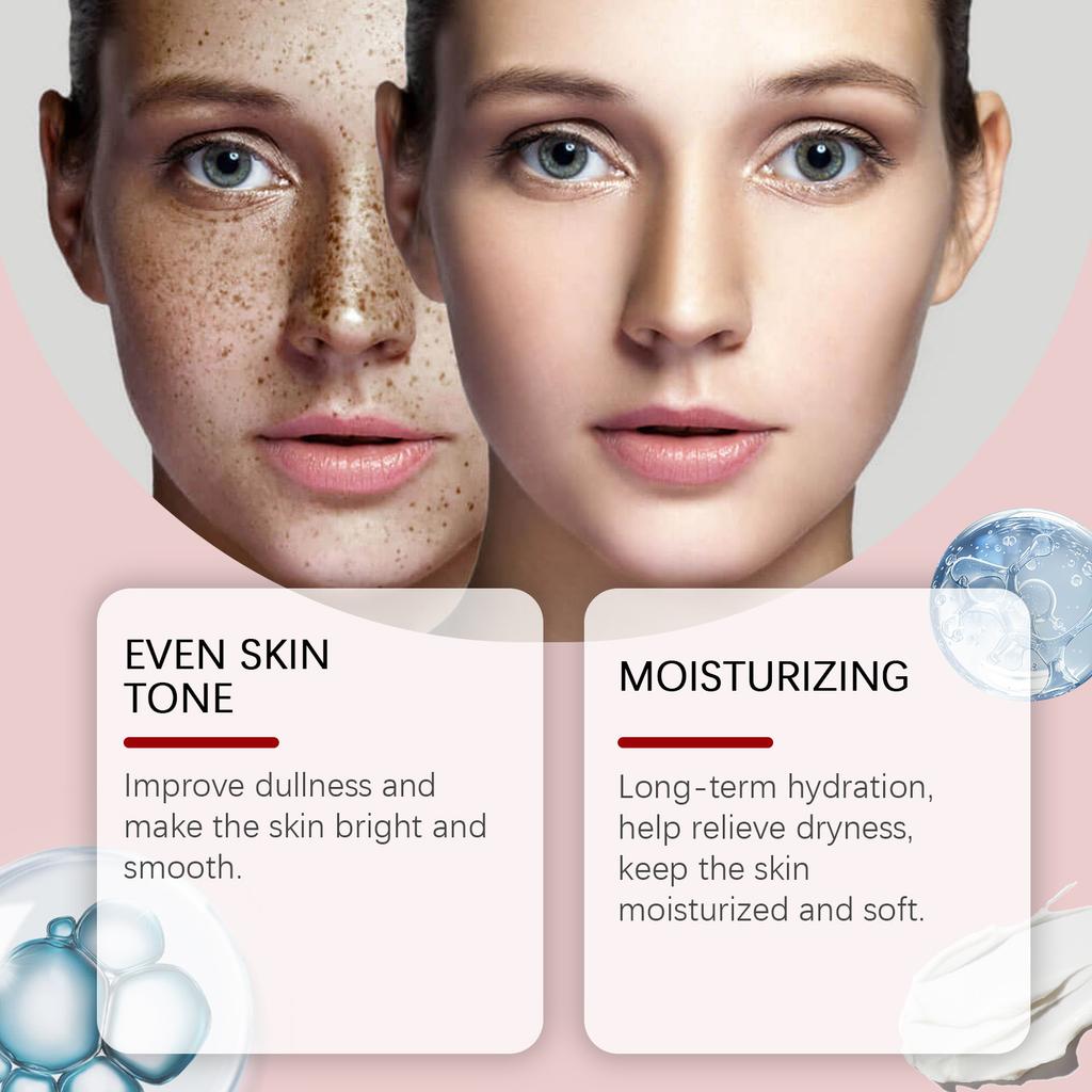 Отбеливающий и против морщин крем увлажняет лицо, осветляет тон кожи, уменьшает пигментные пятна на лице, улучшает тусклую кожу и подтягивает ее.