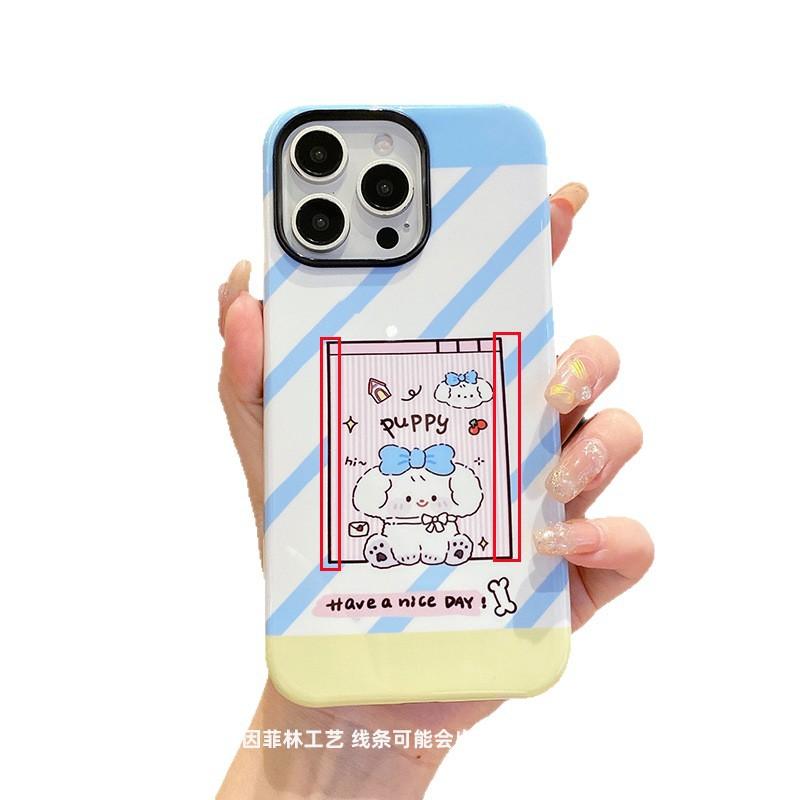 Hairstyle Puppy for Apple 17promax Cartoon Cute for IPhone16pro Lens All-Inclusive 15 New Style 14