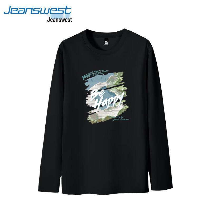Jeanswest Men's Heavy Cotton Long-Sleeve T-Shirt