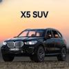 1/32 BMW X5 SUV Alloy Car Model Toy Scale Simulation Off Road Vehicle with Sound Light Pull Back Ornaments Collectibles for Children