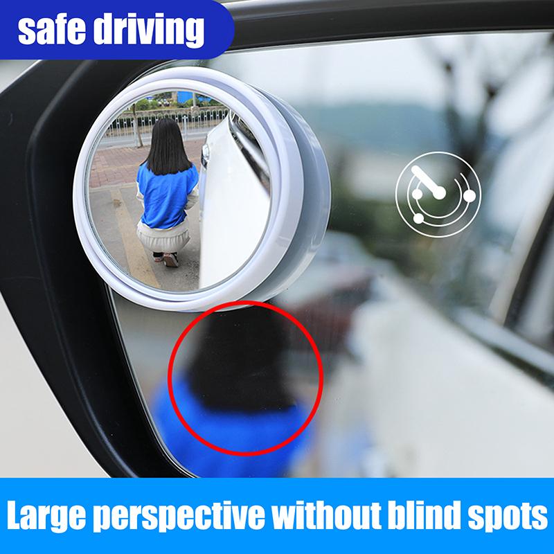 Новое 2шт автомобильное зеркало заднего вида, зеркало для слепых зон, круглая рамка, выпуклое зеркало-прожектор, регулируемый на 360 градусов широкий угол