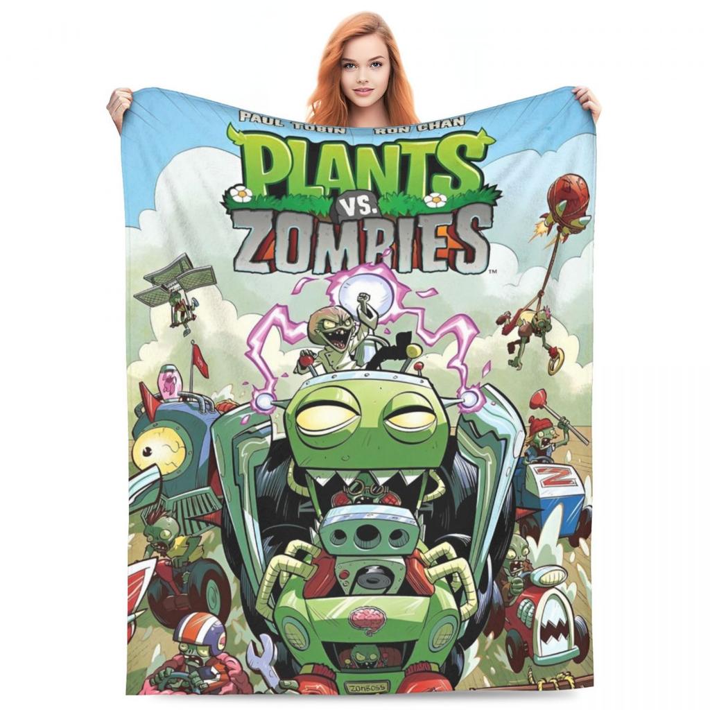 Плед P-Plants-vs-Zombie Качественный Теплый Плед Весенний Кемпинг Диван Кресло Кровать Постельное покрывало с рисунком